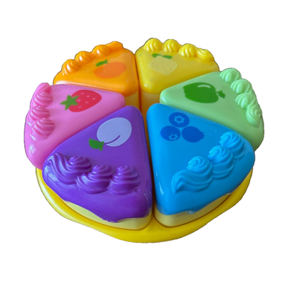 Six Cake Pie Slices On Plate (LeapFrog Rainbow)